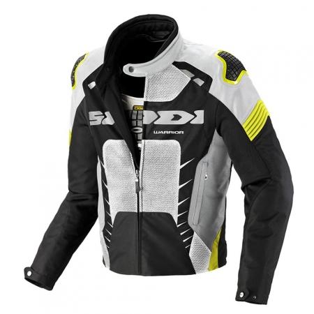 Blouson Spidi Warrior Net Noir Jaune Fluo Gris