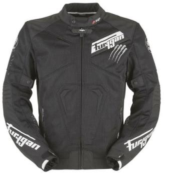 Blouson Furygan Hurricane Vented Noir Blanc