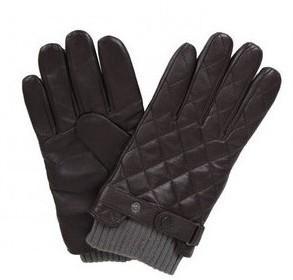 GANTS BARBOUR QUILTED LEATHER Marron
