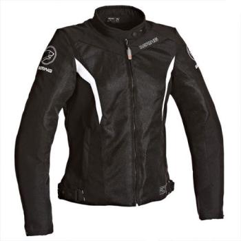 Blouson moto Bering Lady Florida Noir Blanc CE