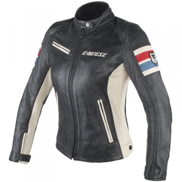 BLOUSON DAINESE LOLA D1 NOIR BEIGE