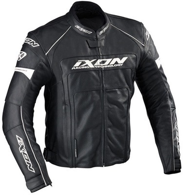Blouson moto cuir ixon fueller étanche noir