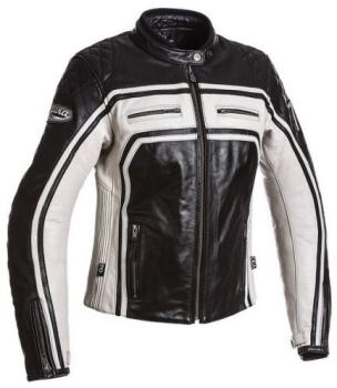 Blouson moto cuir Segura Lady Jones Noir Mastic CE