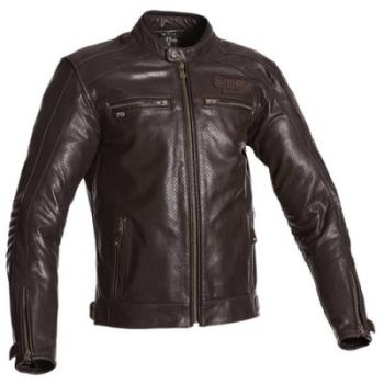 Blouson moto cuir Segura Iron Marron CE