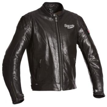 Blouson moto cuir Segura Patch Noir CE