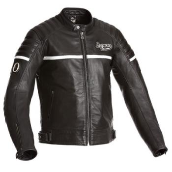 Blouson moto cuir Segura Twin Noir CE