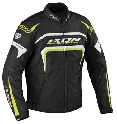 Blouson moto ixon eager noir jaune vif