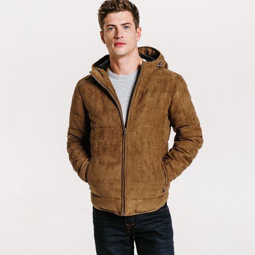 Doudoune matelassée capuche Marron Homme