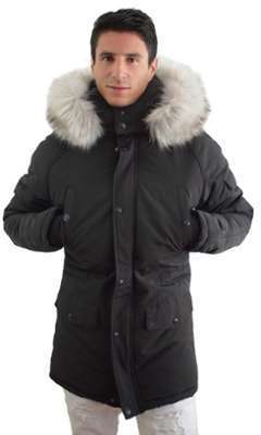 Parka homme à fourrure
