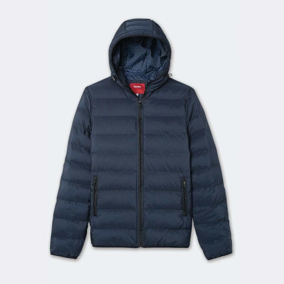 Doudoune technique à capuche Bleu Homme