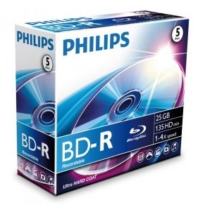 Philips Blu Ray Disc BD-R 135 min/25 Go 4x, en jew