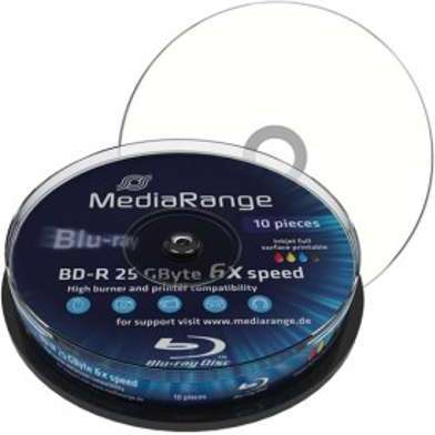 Blu-ray Disc Mediarange BD-R 25 Go, 6x vitesse imp