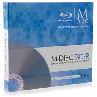Pack 3 Blu-Ray M-DISC garantie à vie