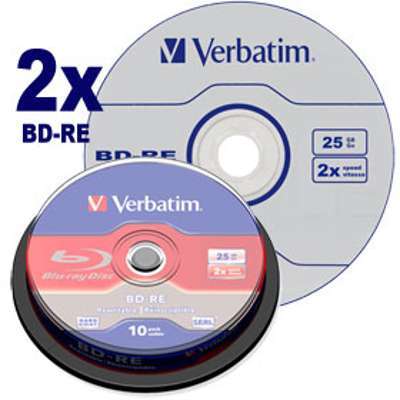 Blu-ray Disc ReWriteable Verbatim BD-RE 25 Go, 1-2