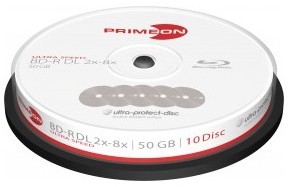 Primeon Ultra-Protect-Disc BD-R DL 50 Go / 270 min