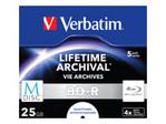 Verbatim M-Disc - BD-R x 5 - 25 Go - support de st