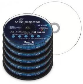 Blu-ray Disc Mediarange BD-R 25 Go, 6x vitesse imp