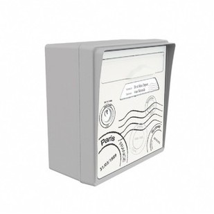 Boite aux lettres Signée courte : grise + porte G