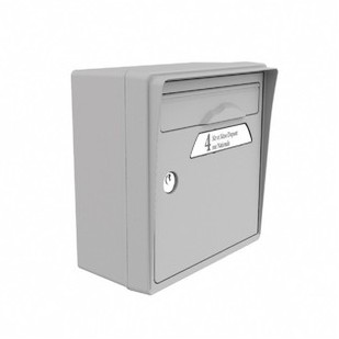 Boite aux lettres Signée courte : grise + porte gr
