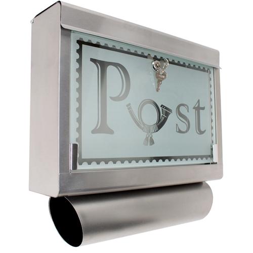 Boite aux Lettres Acier Inoxydable + Compartiment