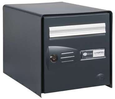 Boîte aux lettres grise anthracite double face - M