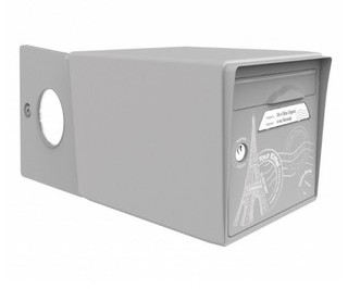 Boite aux lettres Signée 2 portes : grise + porte