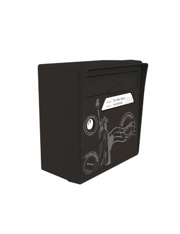 Boite aux lettres Signée courte : noire + porte N