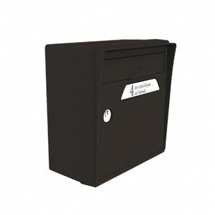 Boite aux lettres Signée courte : noire + porte no