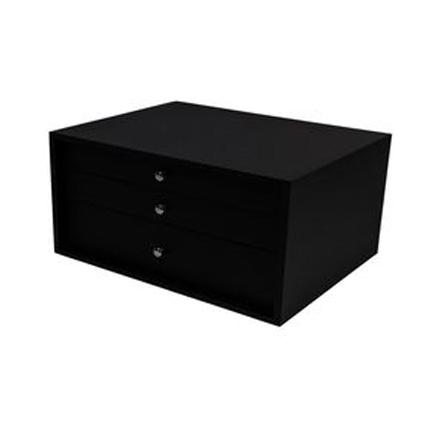 Coffret en bois noir pour ménagère 120 à 127 pièce