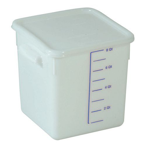 Boîte plastique de stockage carrée avec graduation Boîte plastique de stockage
