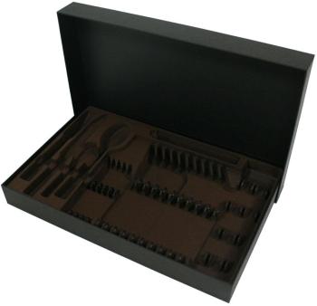 Coffret carton noir pour ménagère 18 ou 24 pièces - Coffret carton noir pour ménagère
