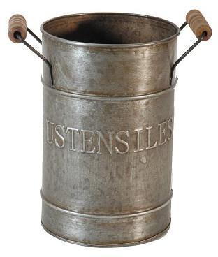 Pot de rangement vintage pour ustensiles de cuisin