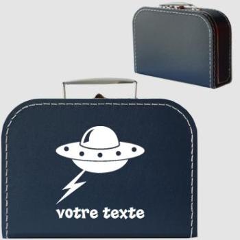 Valisette en carton personnalisable avec motif OVNI Valisette en carton personnalisable