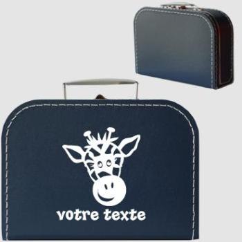 Valisette en carton personnalisable avec motif girafe Valisette en carton personnalisable