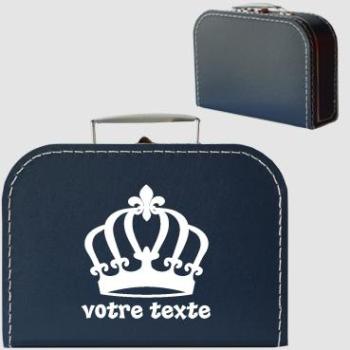 Valisette en carton personnalisable avec motif couronne Valisette en carton personnalisable