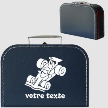 Valisette en carton personnalisable avec motif voiture Valisette en carton personnalisable