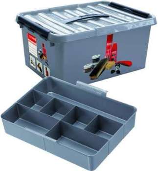 Boite à cirage Q-line avec insert compartimenté Boite à cirage Q-line avec