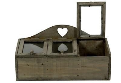 BOITE RANGEMENT COEUR 45x20x22cm