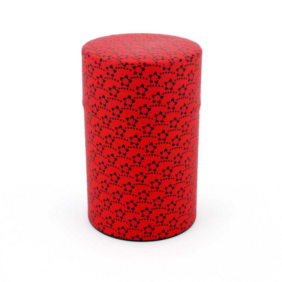 Boîte à thé rouge japonaise en fer 20152R