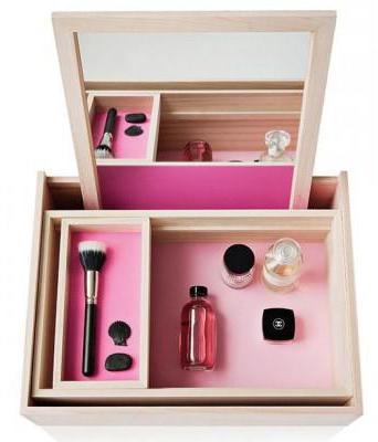 Boite à Bijoux Maquillage Coiffeuse Balsabox Naturel Boite à Bijoux Maquillage