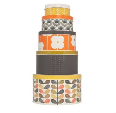 Set de 5 boîtes rondes Orla Kiely