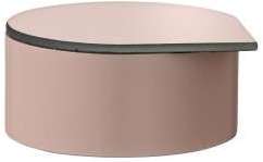 Boite à Bijoux Gutta Small Rose et Miroir Diam 8 cm Boite à Bijoux Gutta Small