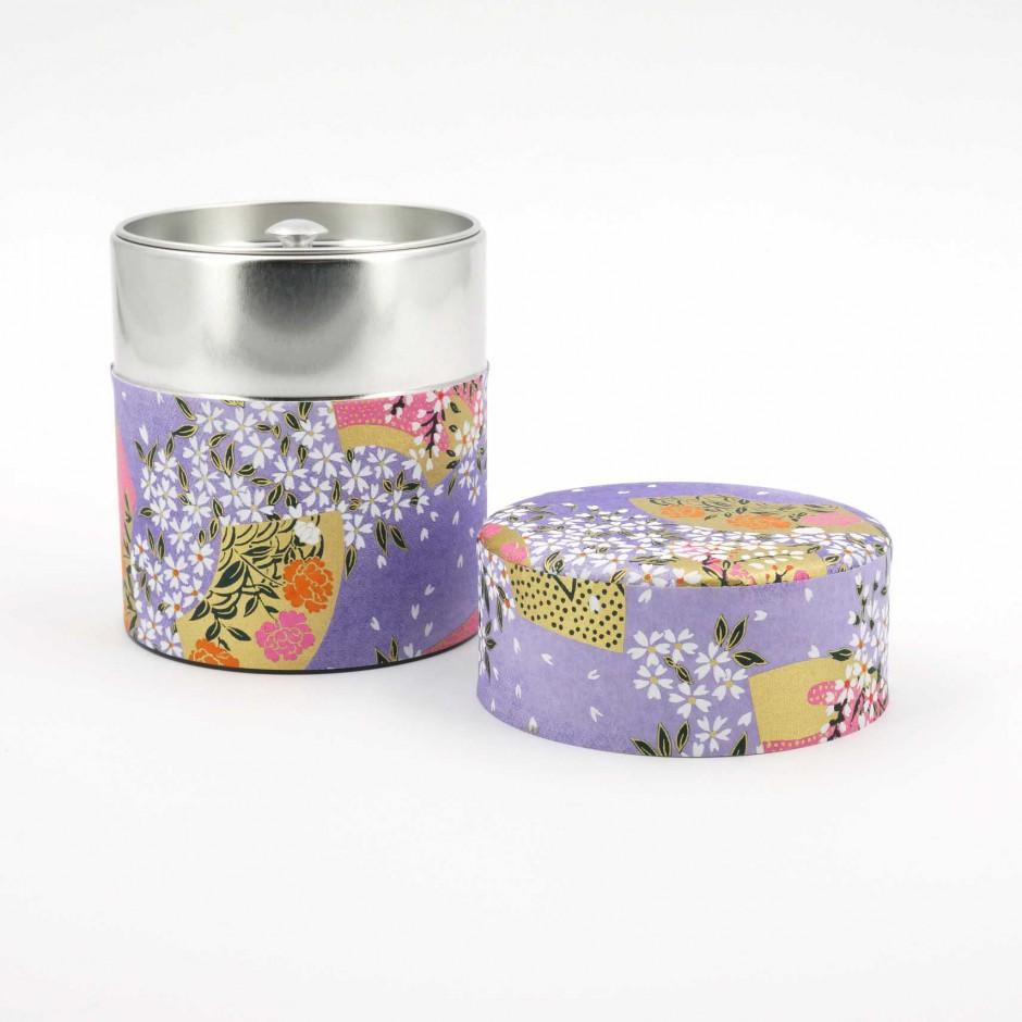 Boîte à thé japonaise rouge - papier washi - noeud