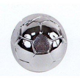 Tirelire ballon de foot métal argenté