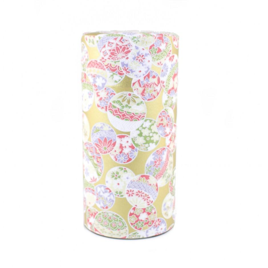 Boîte à thé japonaise en papier washi argenté ou d