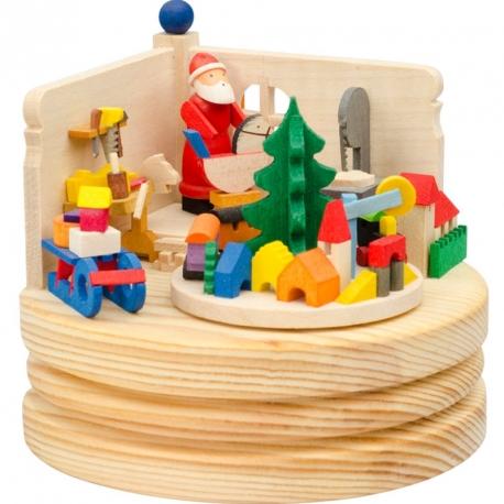 Boite à musique bois, atelier du père Noel