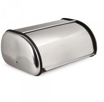 Boite à pain en inox argenté Gris