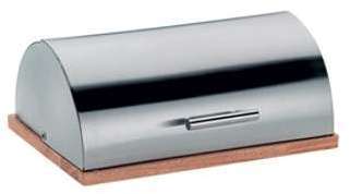 Boîte à pain inox et bois 39 cm Boîte à pain inox et bois