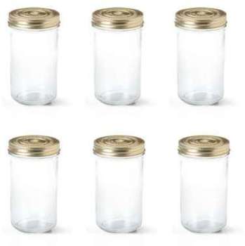 Lot de 6 terrines en verre 1000g avec couvercle à
