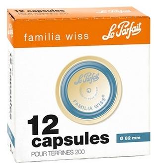 Boîte de 12 capsules / couvercles 82mm pour terrin